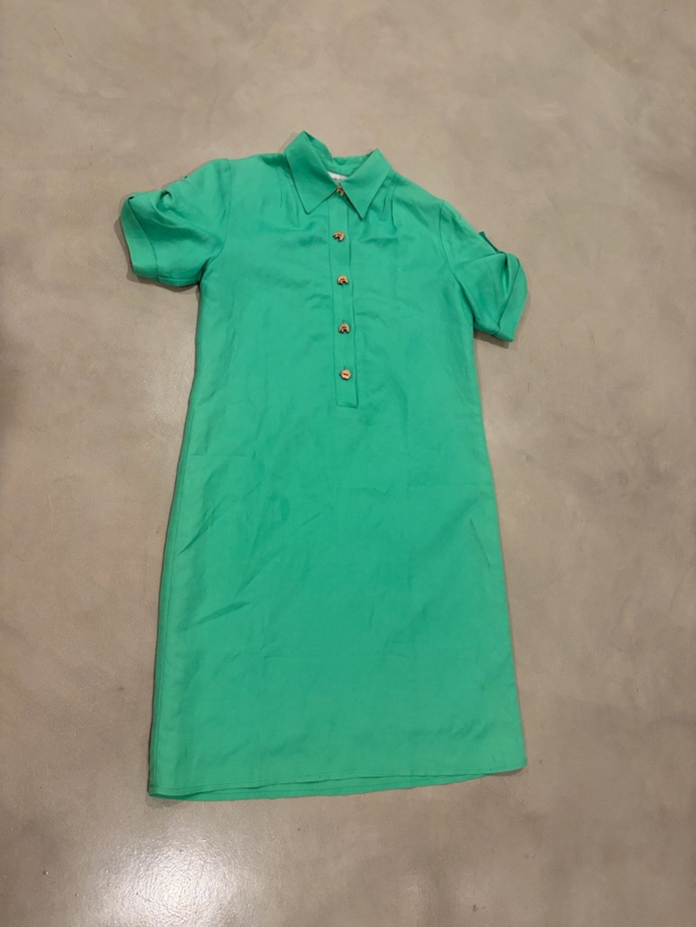 Coldwater Creek Emerald Green Polo Midi Dress